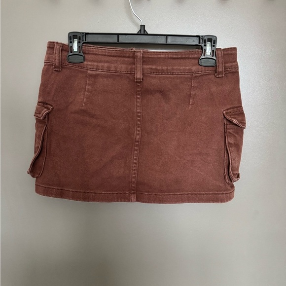 Brown Cargo Mini Skirt - Picture 7 of 8